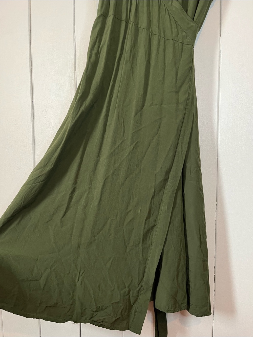 Old Navy Olive Green Maxi Wrap Dress. Size XL. - Picture 2 of 6